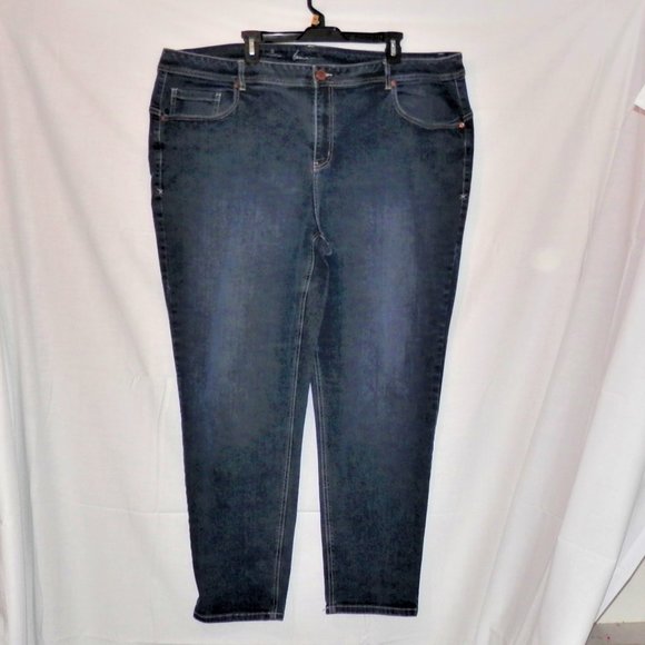 Lane Bryant Plus Size 28W x 29 Genius Fit Skinny Jean Ankle 559 - Picture 2 of 9